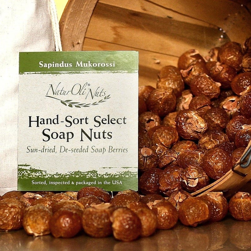 NaturOli Soap Nuts/Soap Berries - 8oz organic (120 loads) + 18X Travel Bottle! Select Seedless - 1 Wash Bag, 8-pg info, tote Bag. - Image 2